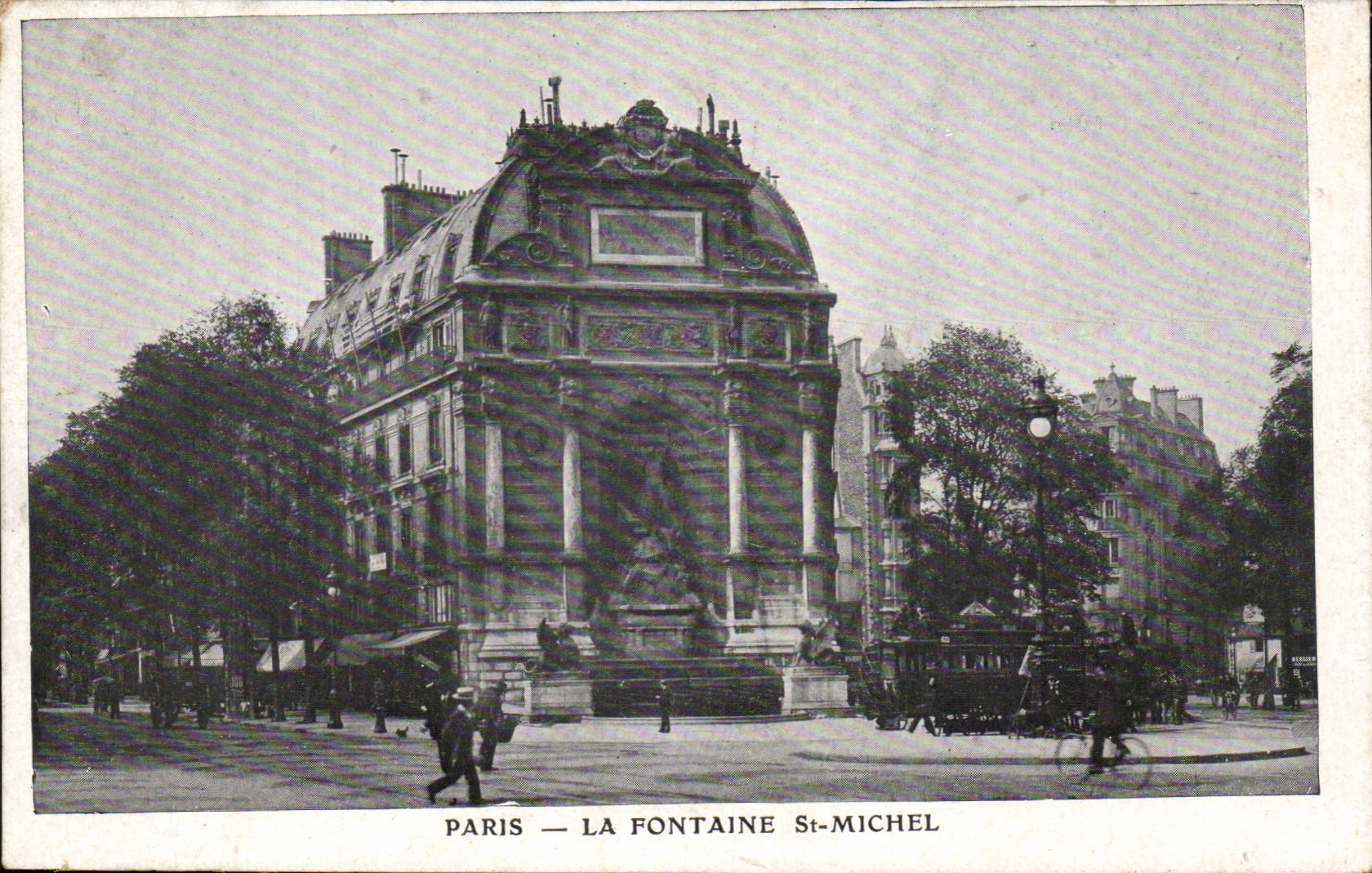 Paris CPA La fontaine St Michel