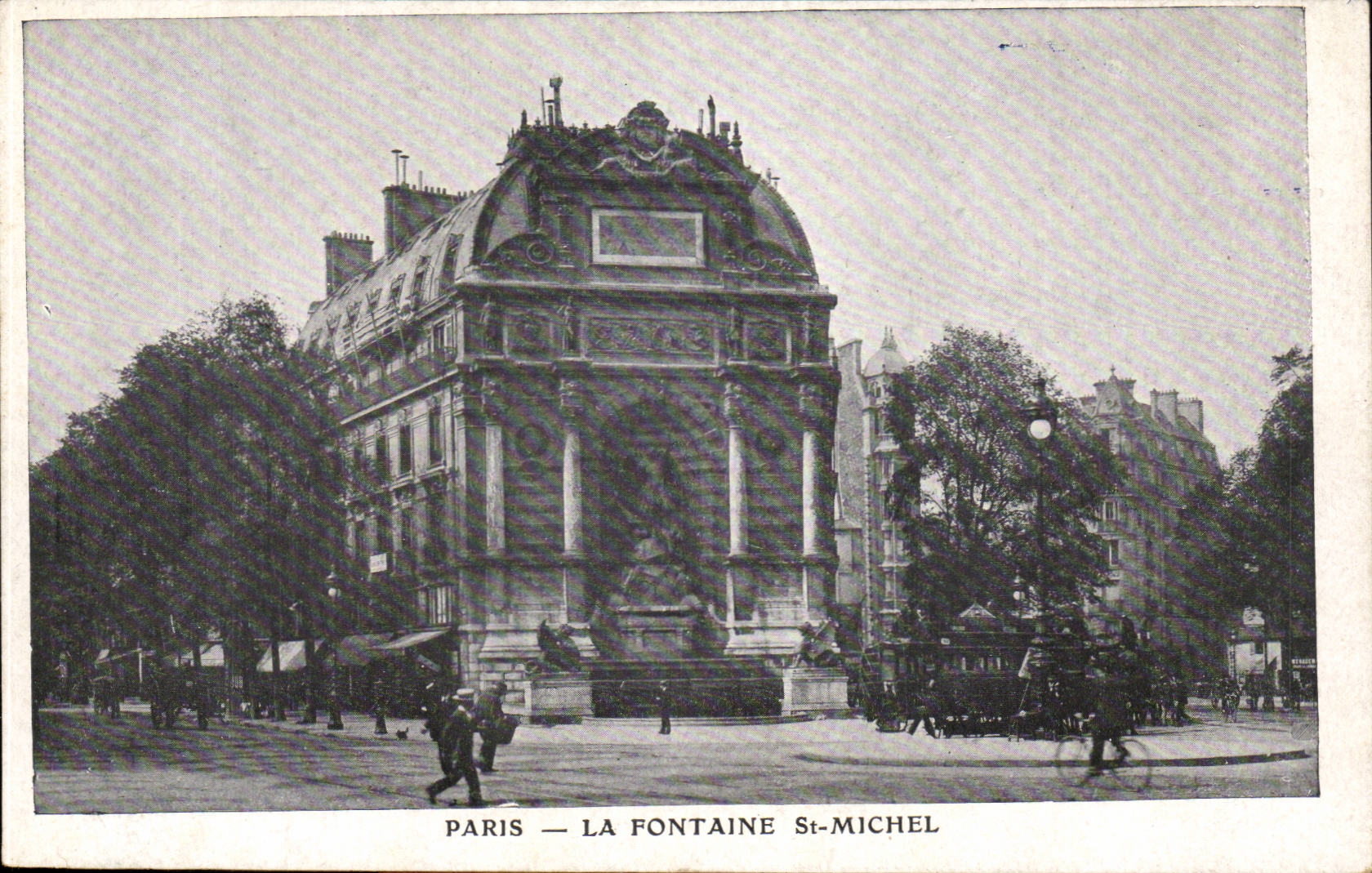 Paris CPA La fontaine St Michel
