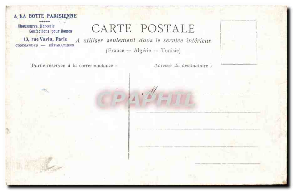Paris CPA La fontaine St Michel — Rückseite