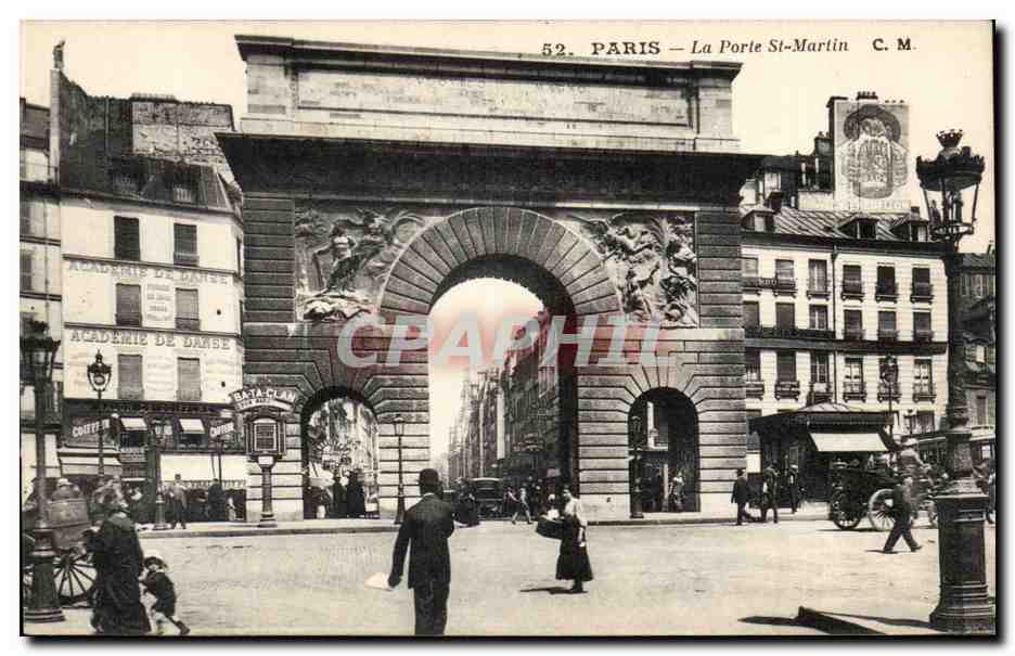 Paris CPA La porte Saint Martin