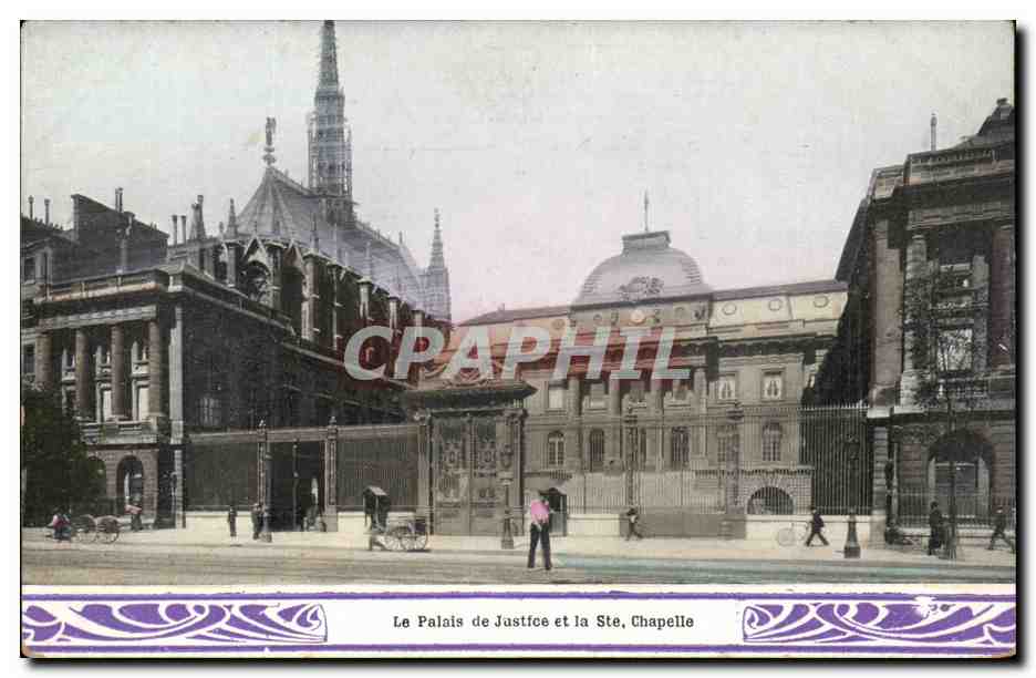 Paris CPA Le palais de justice et la Ste Chapelle