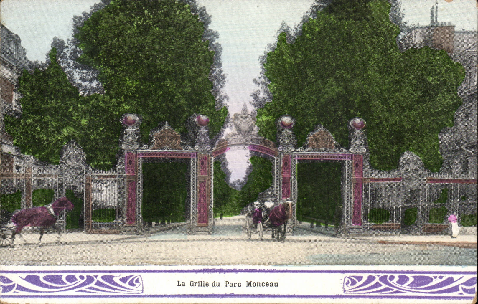 Paris CPA La grille du parc Monceau