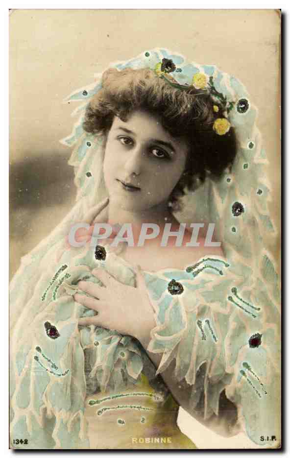 Robinne — Portrait de jeune femme en robe et voile orné — S.I.P. n°1342