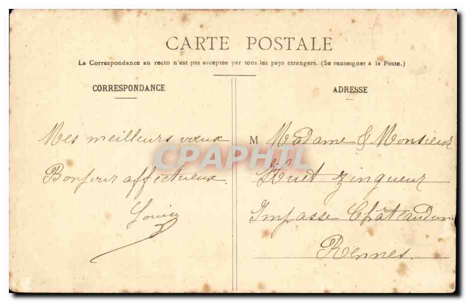 CPA Fantaisie Enfants Bouquet de fete — Rückseite