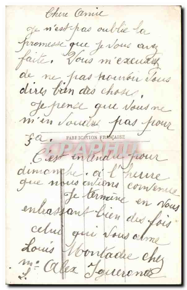 CPA Fantaisie Femme — Verso