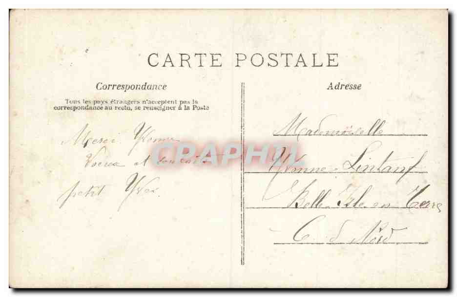 CPA Fantaisie Femme Enfant Bonne annee — Verso