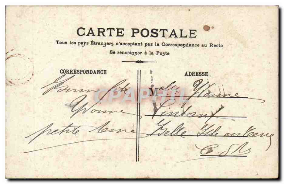 Fête de Sainte Yldeong — Unbekannter Verlag, Nr. 68 — Rückseite