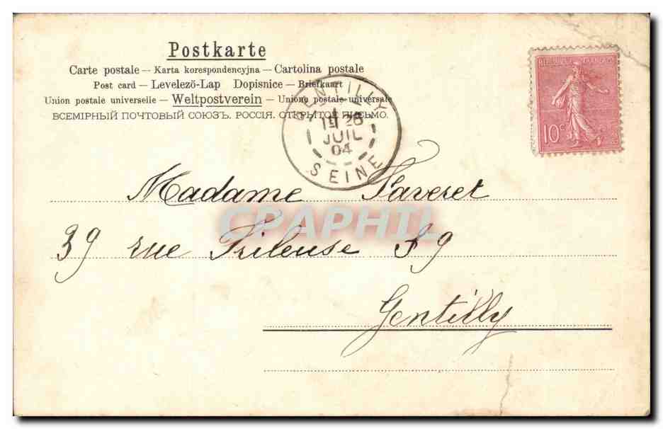 CPA Enfants — Rückseite