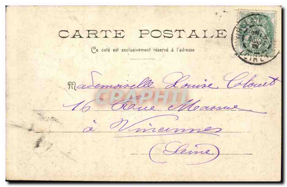 CPA Fantaisie Femme — Rückseite