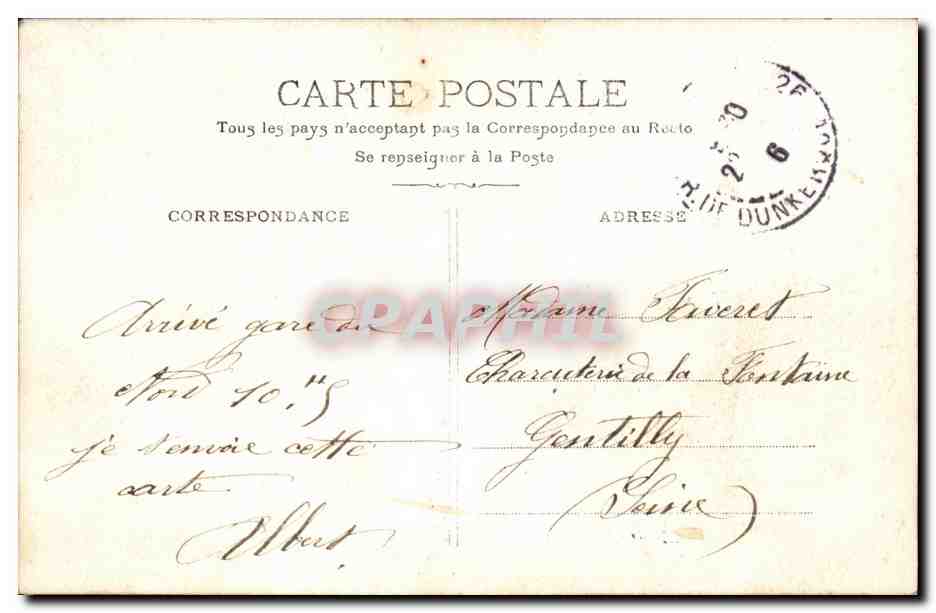 CPA Fantaisie Homme — Rückseite