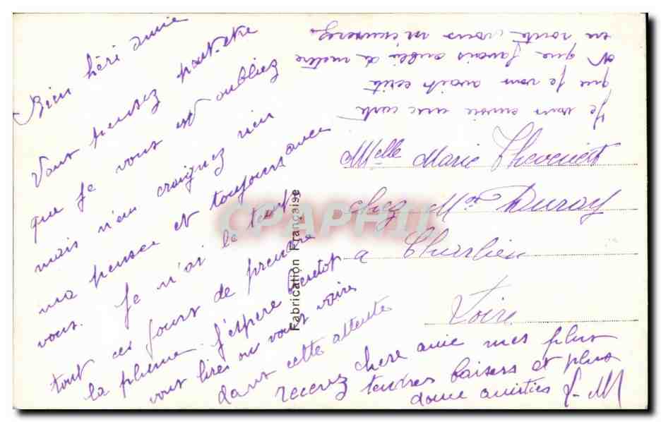 CPA Fantaisie Femme Couple — Verso