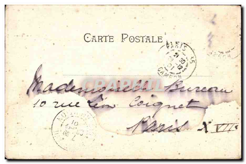 CPA Fantaisie A Merry Christmas Noel — Rückseite