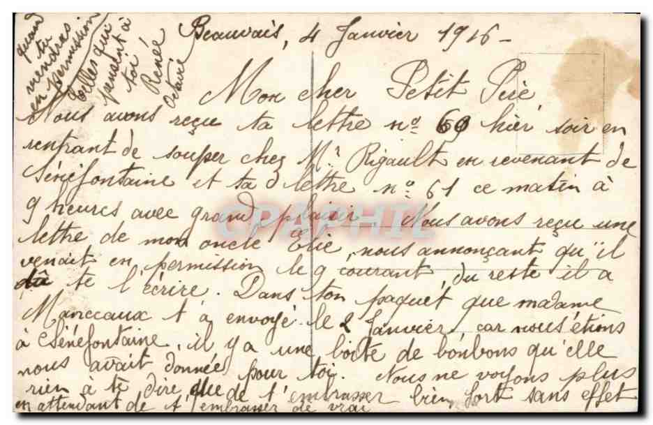 Couples en bouquet de roses — Bonne Année — Graphphil n° 663 — Reverso