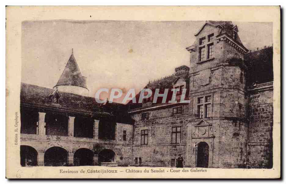 Environs de caseljoux CPA Chateau du Sendat Cour des galeries