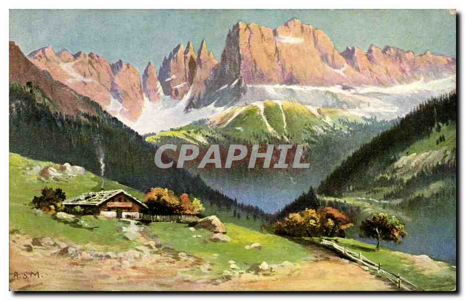 CPA Fantaisie Paysage en Suisse Sud Tirol