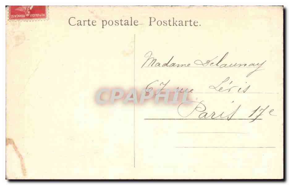 CPA Fantaisie Jour de pluie Regentag ( chevaux attelage ) — Rückseite