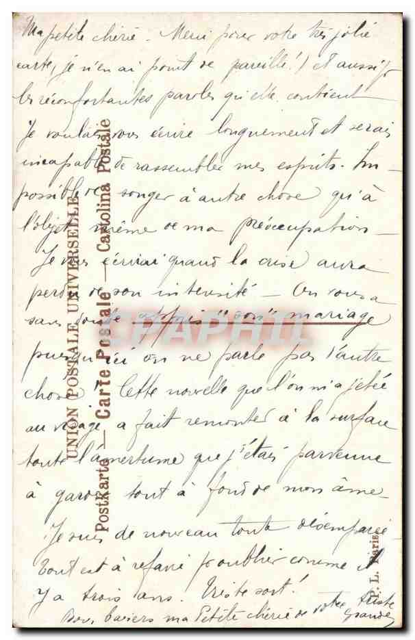 CPA Fantaisie Femme au bord de mer — Verso