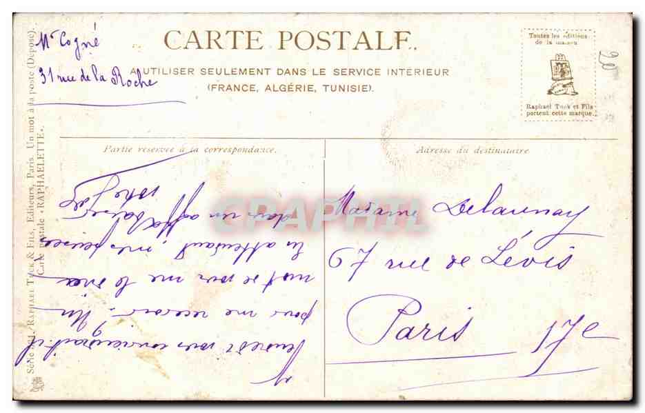 CPA Dans la foret — Rückseite