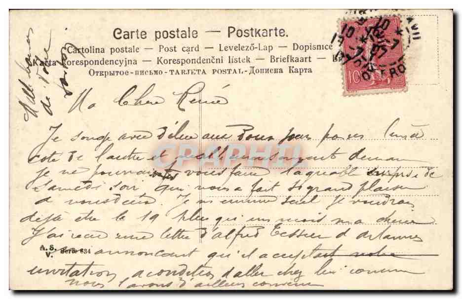CPA Pausage au bord d'un lac — Rückseite