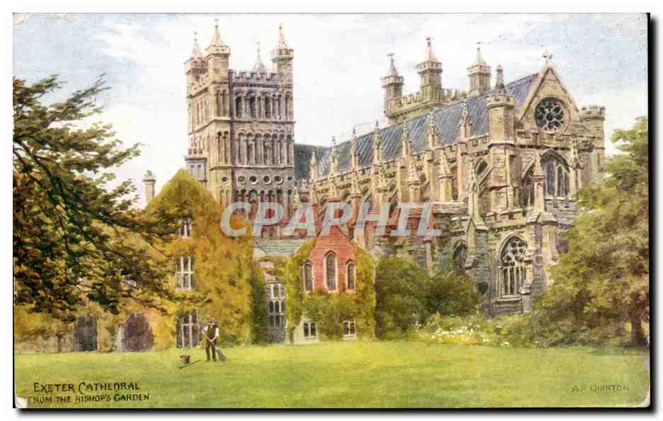 CPA Grande Bretagne Exeter From the bishop's garden