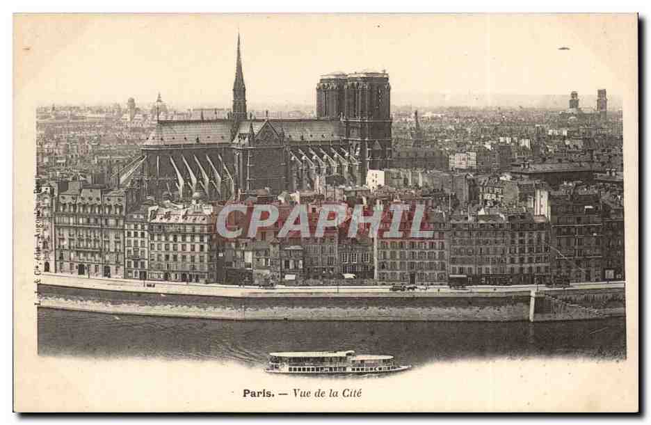 Paris CPA Vue de la Cite