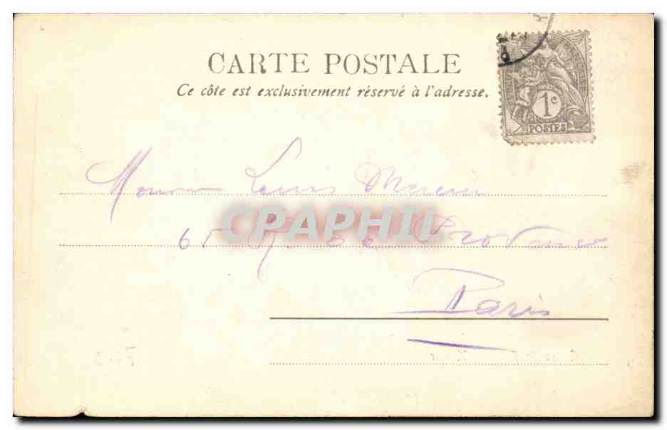 Paris CPA Eglise Saint Francois Xavier — Verso