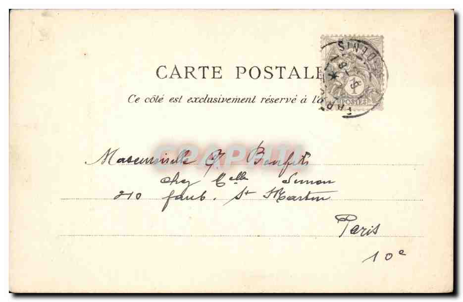 Paris CPA Buttes Chaumont Le lac — Rückseite