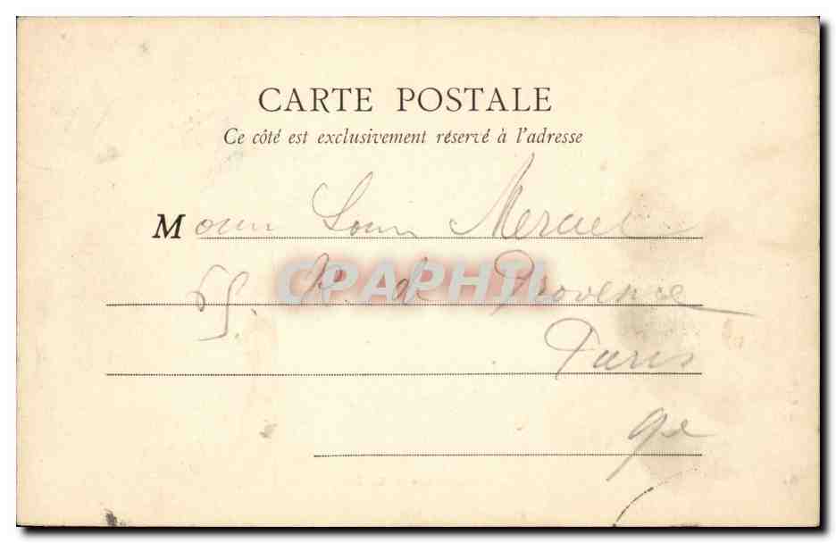 Paris CPA Bois de Vincennes Le Belvedere — Rückseite