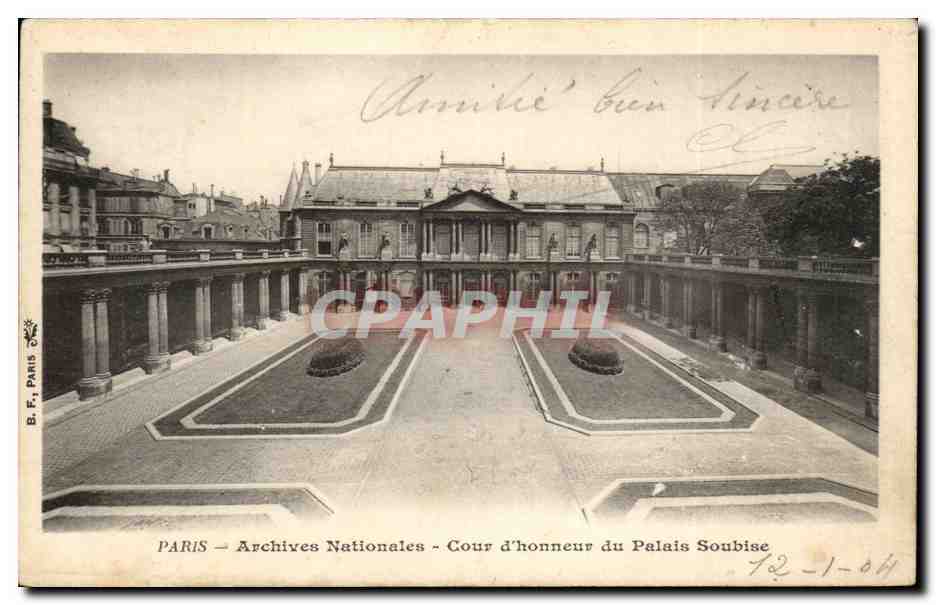 Paris CPA Archives Nationales Cour d'honneur du palais Soubise