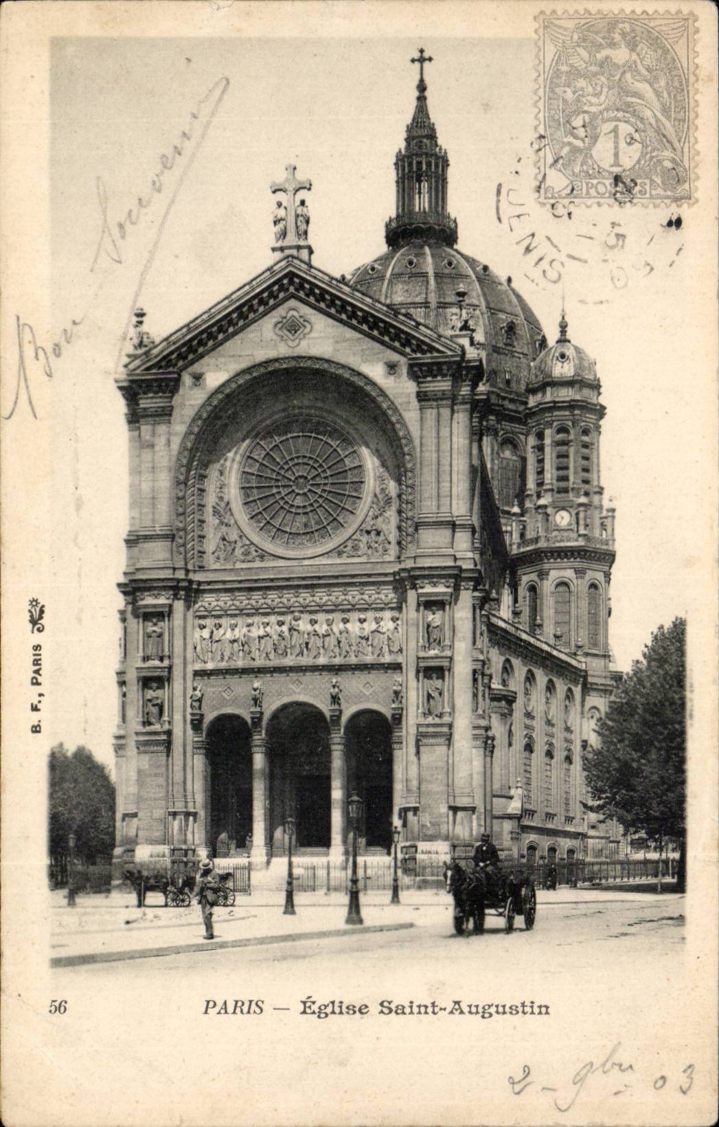 Paris CPA Eglise St Augustin