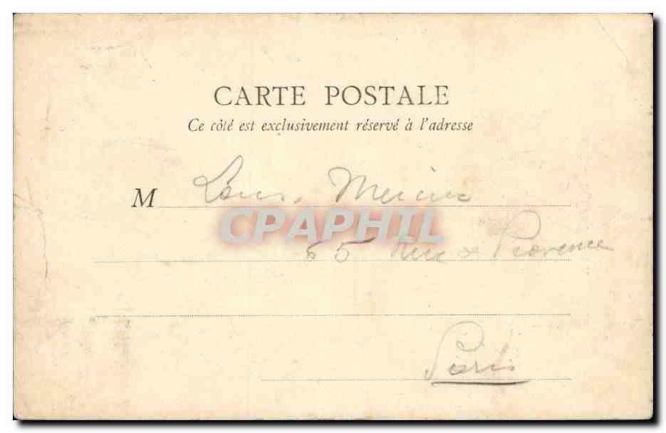 Paris CPA Eglise St Augustin — Verso