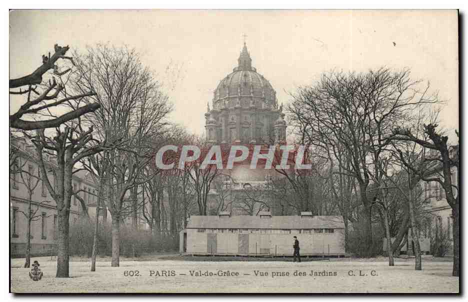 Paris CPA Val de Grace Vue prise des jardins