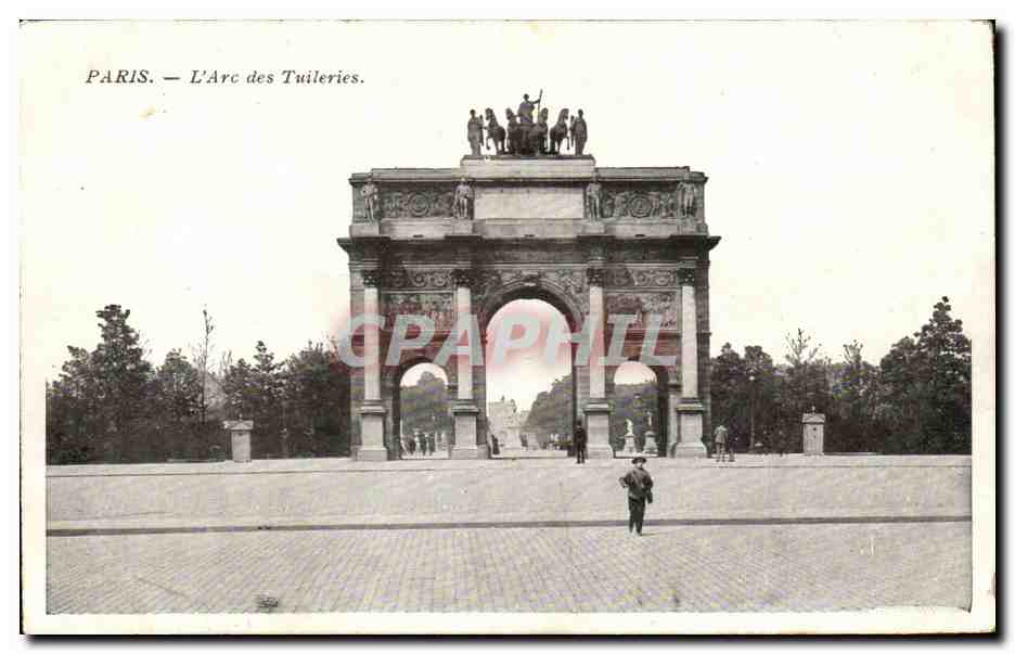 Paris CPA Arc des Tuileries