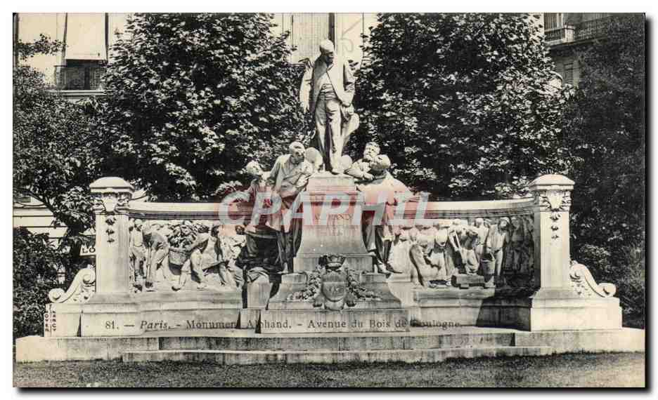 Paris CPA Monument Alphand Avenue du bois de Boulogne