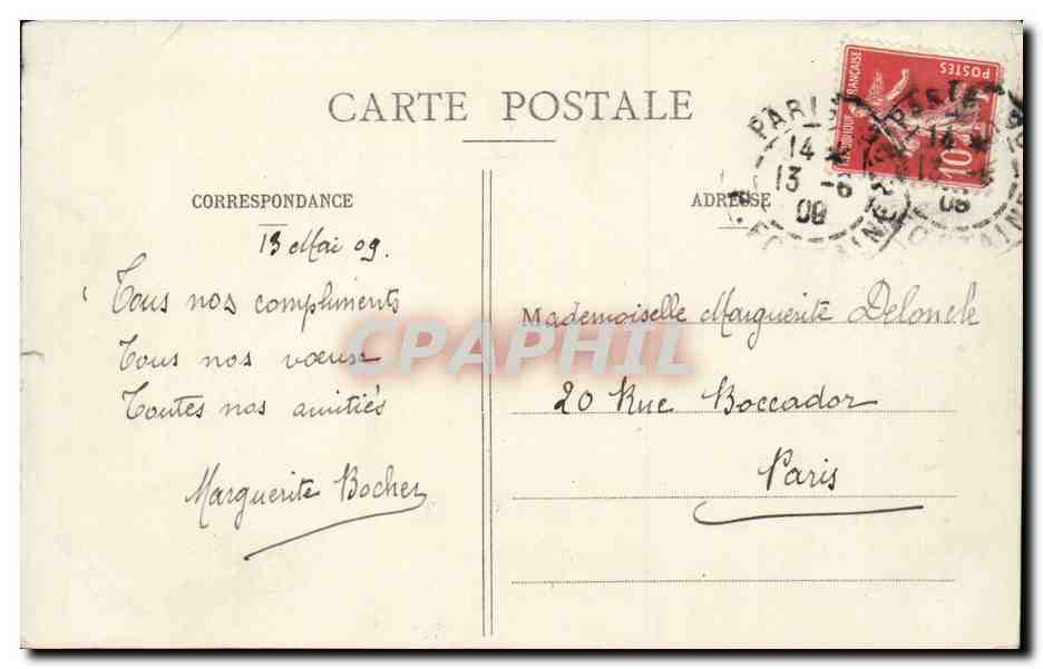 Paris CPA Mairie du 1er arrondissement Eglise St Germain des Pres — Verso