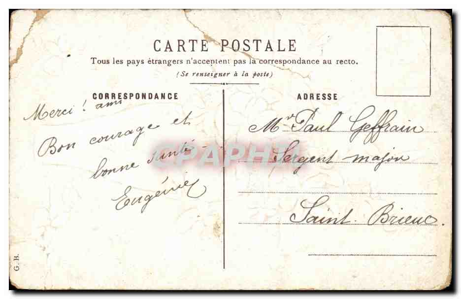 CPA Fantaisie Fleurs Meilleurs tendresses — Rückseite