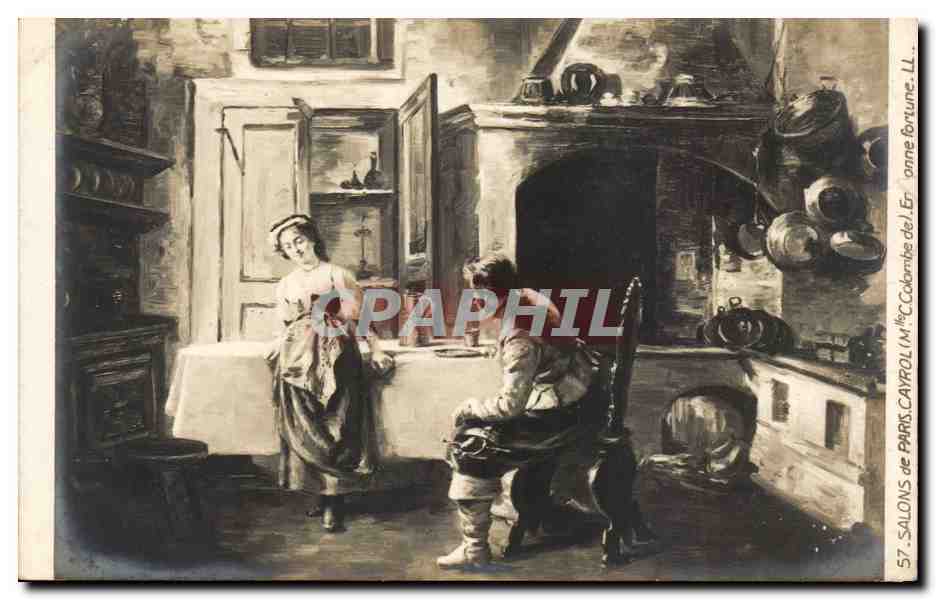 CPA Paris Salons de Paris Cayrol ( Mlle C Colombe ) bonne fortune