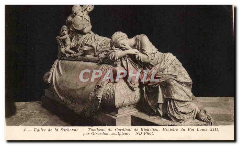 Église de la Sorbonne — Tombeau du Cardinal de Richelieu, par Girardon, sculpteur — ND Phot.