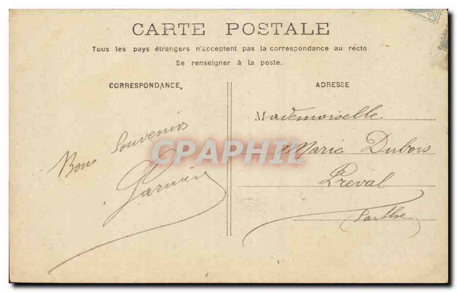 CPA Fantaisie Femme — Rückseite