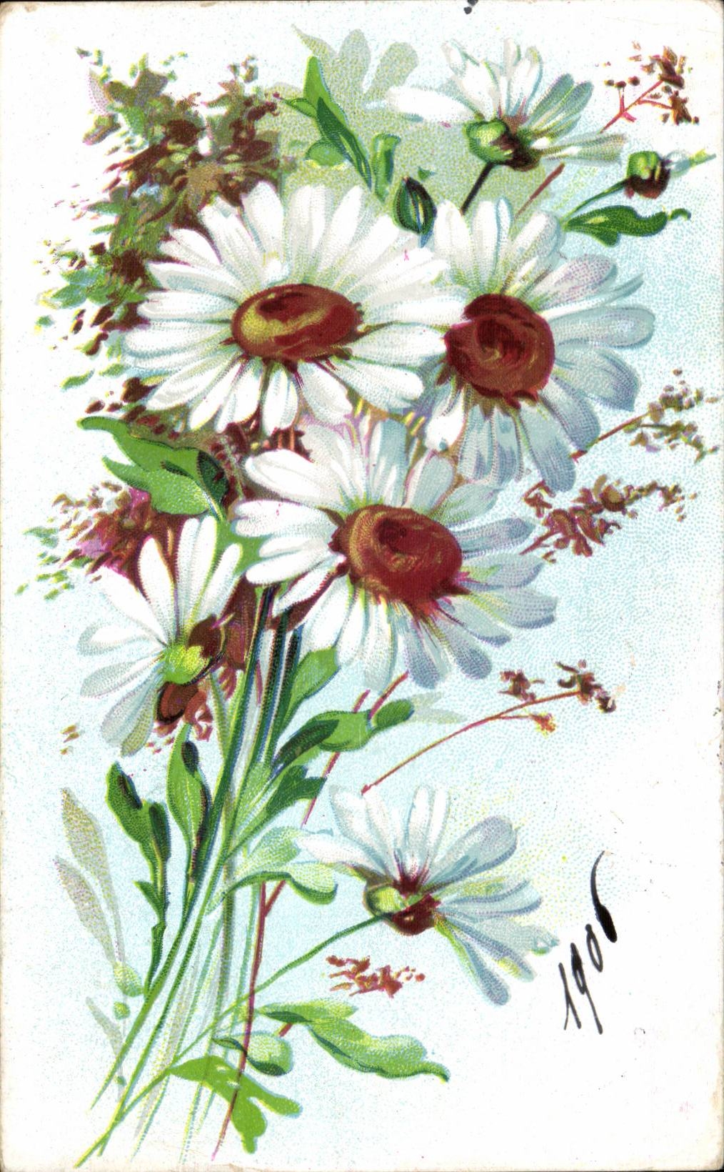 CPA Fantaisie Fleurs