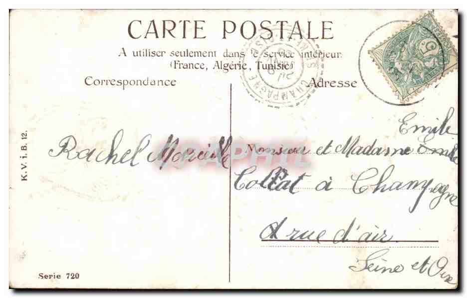CPA Fantaisie Fleurs Ne m'oubliez pas — Rückseite