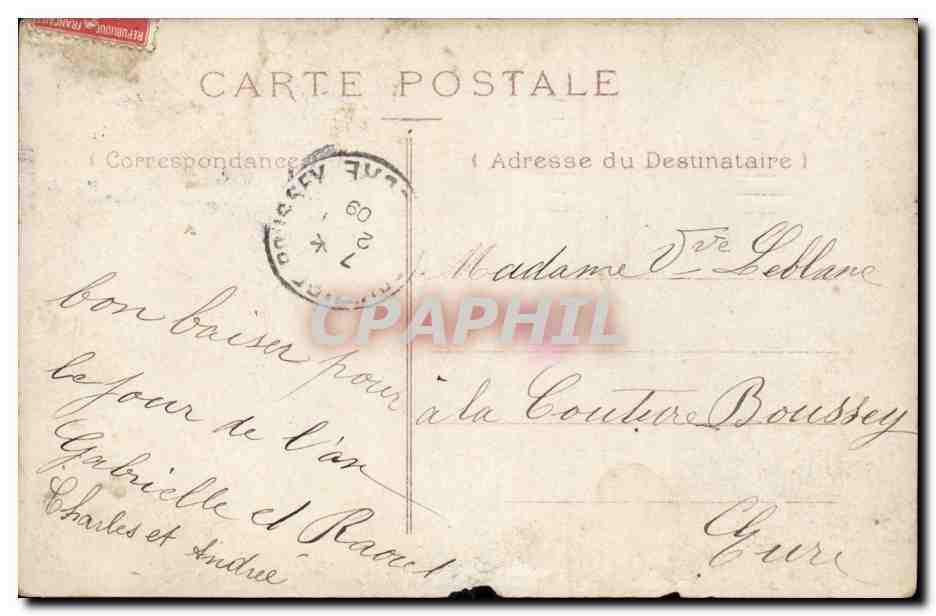 CPA Fantaisie Enfants Bonne annee — Rückseite