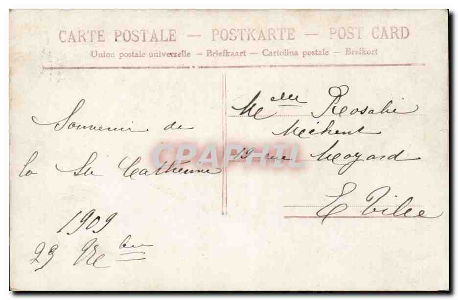 Sujet : Sœur Catherine — Éditeur : Union postale universelle, n° 4508 — Rückseite