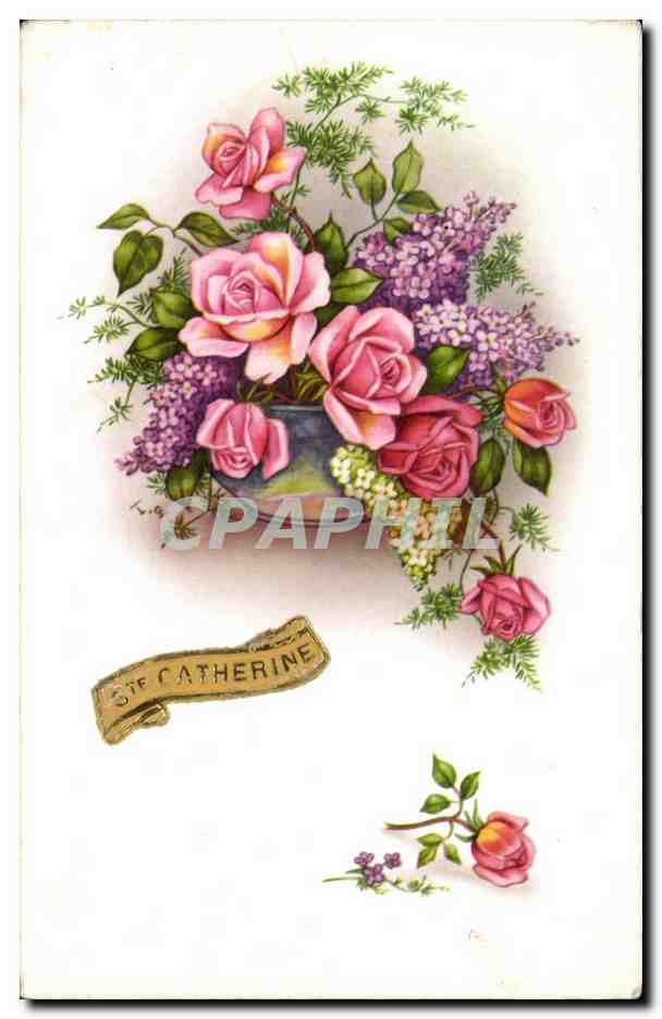 CPA Fantaisie Fleurs Ste Catherine