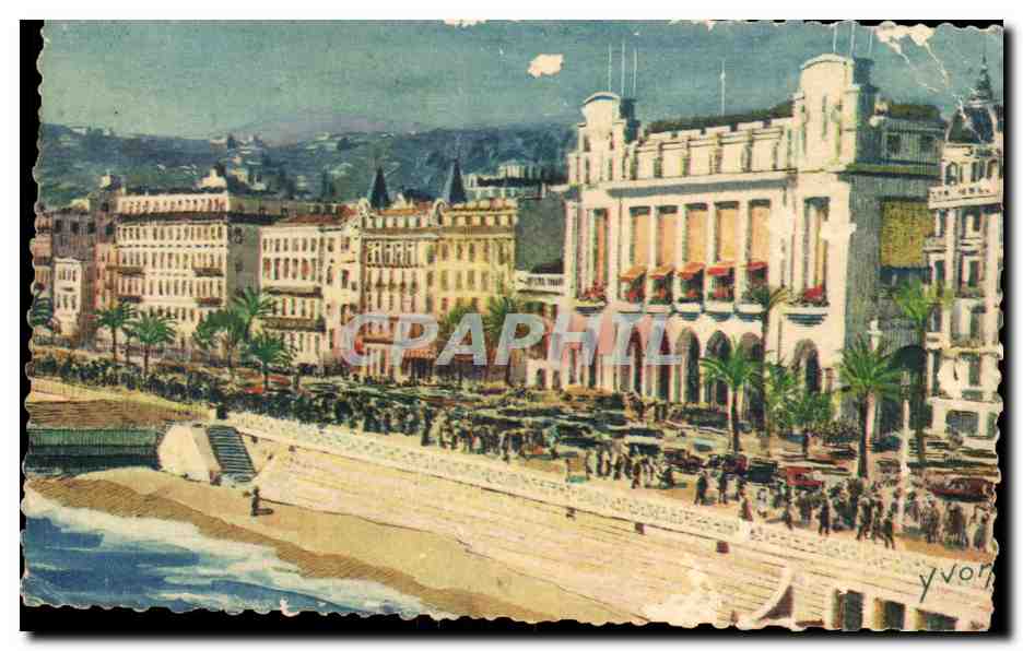 Nice CPA Promenade des Anglais et casino de la Mediterranee