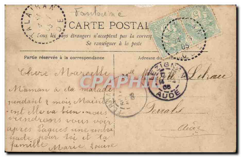 CPA Fantaisie les petits bateaux en papier — Verso