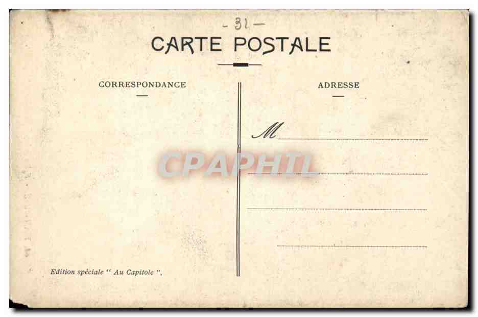 CPA Toulouse Eglise Saint Sernin porte Miegeville — Verso