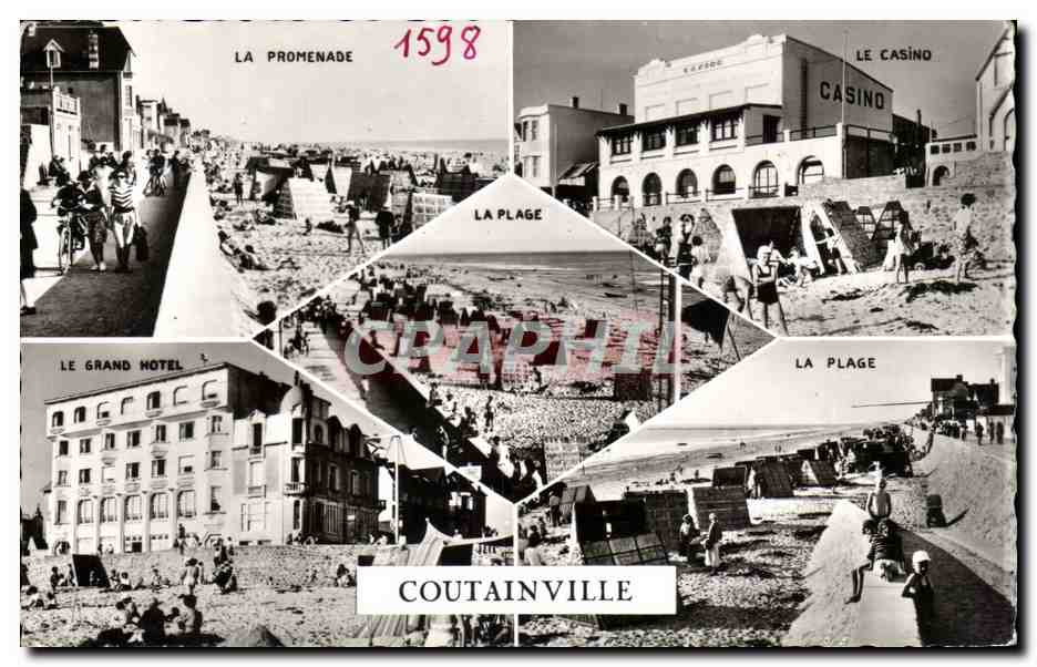 Coutainville — La Promenade, La Plage, Le Grand Hôtel, Le Casino — Cie des Arts Photomécaniques, Paris