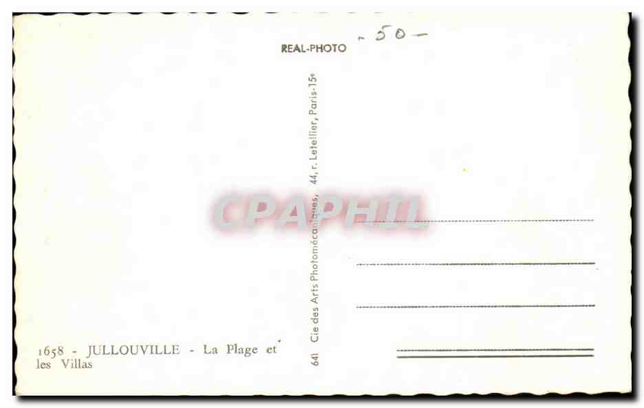 CPM Jullouville La plage et les villas — Back