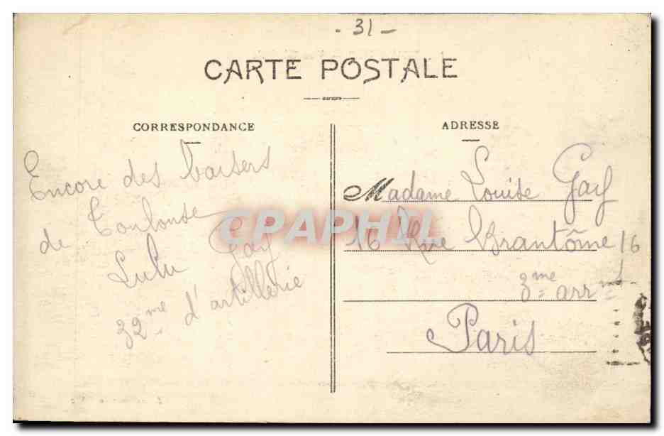 CPA Toulouse Vue generale — Verso
